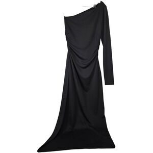 J. Crew One-shoulder dress in jersey crepe Black‎ S NWT